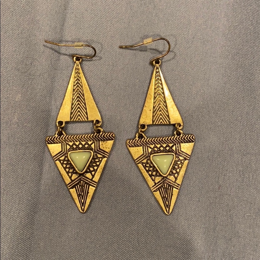 Fun Aztec inspired dangle earrings